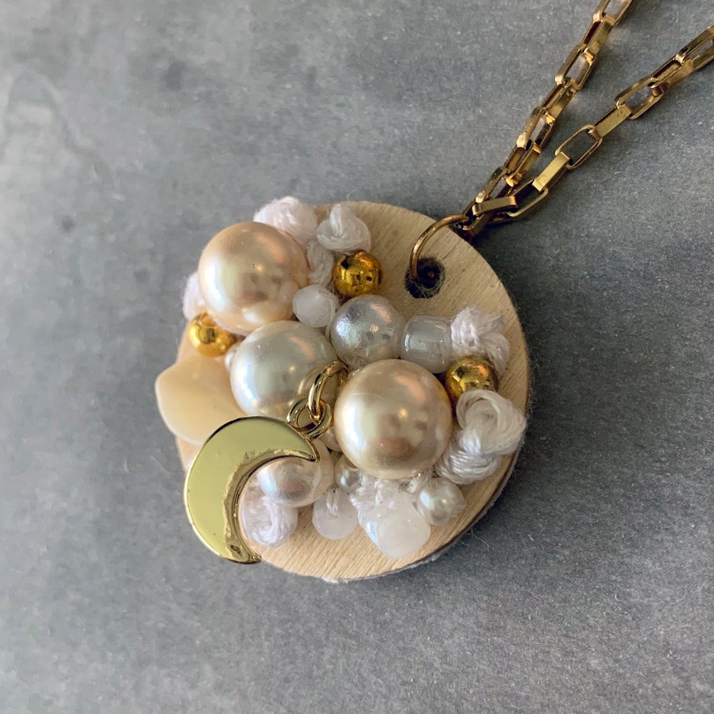 Golden Moon - Pendant and necklace